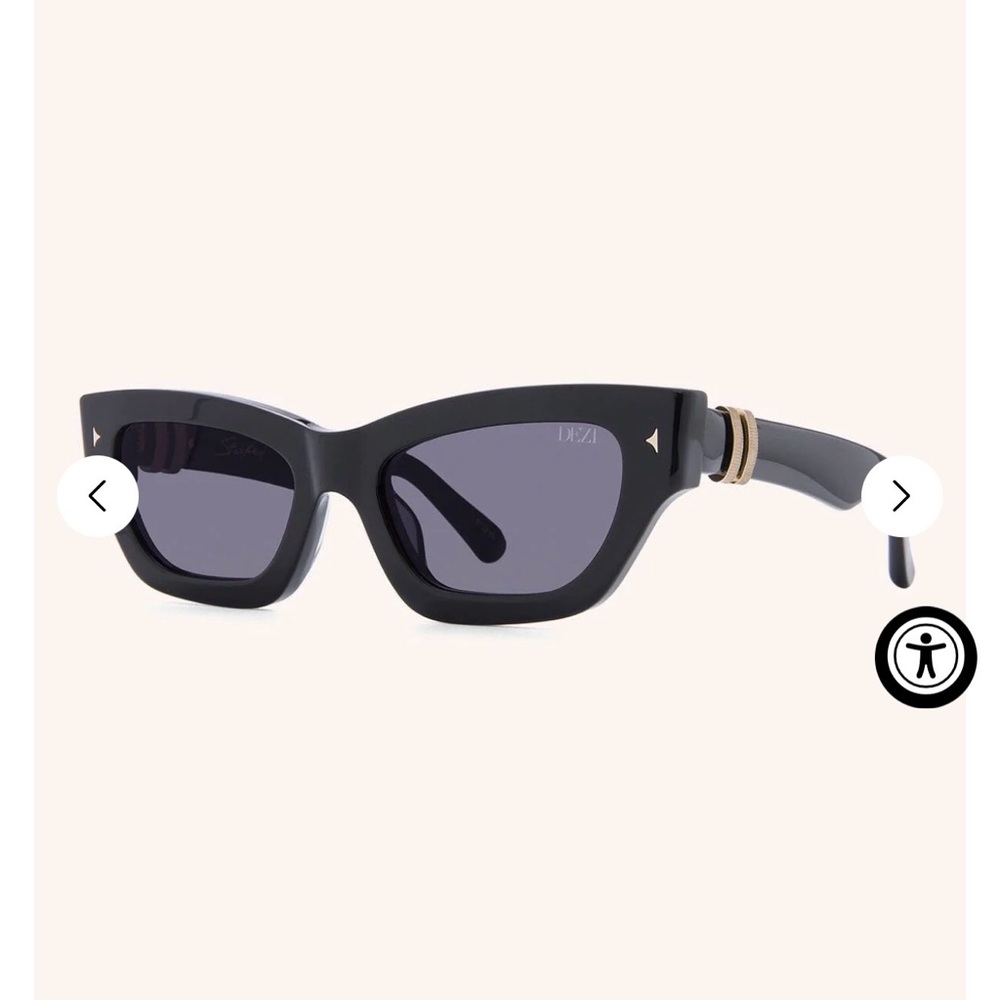 DEZI Black Cat-Eye Sunglasses